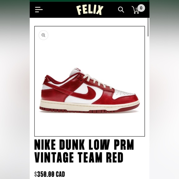 Nike Wmns Dunk Low Premium 'Vintage Red' - Picture 3 of 3